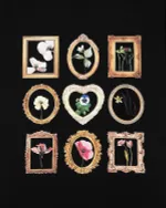 Футболка Bruler d'Amour x Madina Belikova Flowers черная