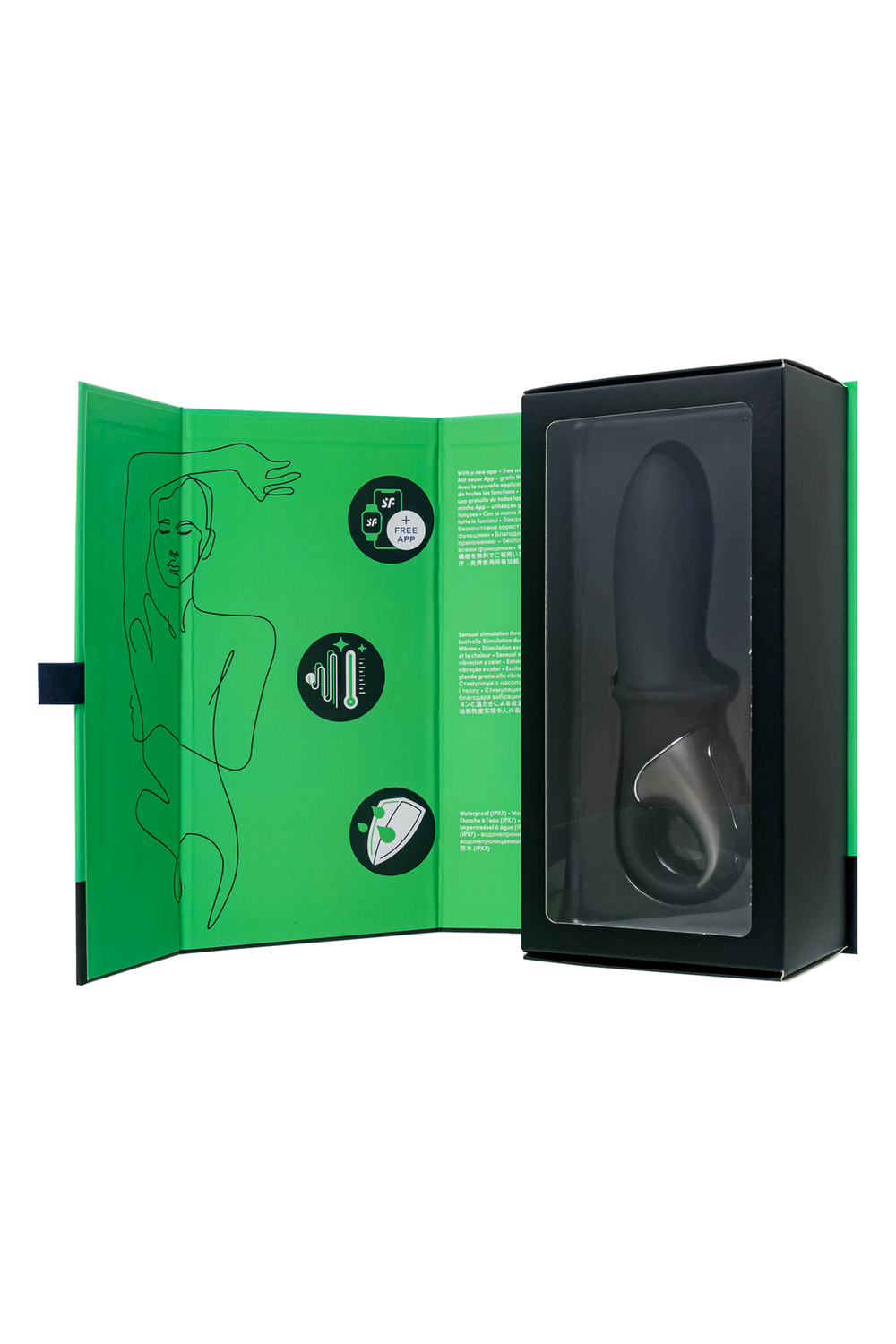 Анальный вибратор Satisfyer Hot Passion с подогревом черный