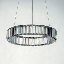 Citilux Чезаре CL338141 LED Люстра хрустальная с пультом Хром