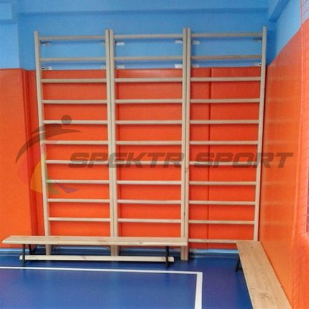 Стенка шведская трехсекционная, ширина 2400 мм, высота 2400 мм