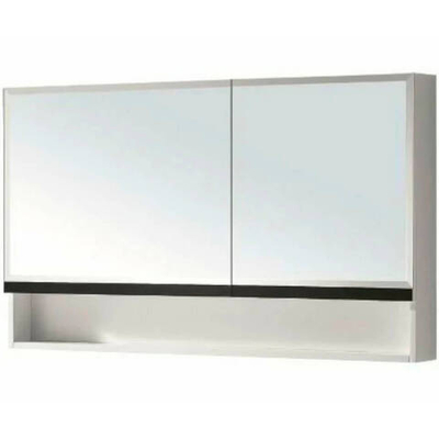 Мебель Orans BC-6019-1200L зеркальный шкаф, цвет: WHITE - UV005 (1200x650x140)