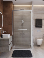 Душевая дверь Cezares LUX 80 B-FS-1-80-C-CR стекло прозрачное/профиль хром