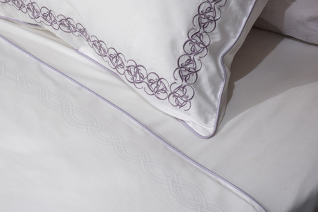 Наволочки 2шт 50х70 Garda Decor Фиори сиренево-белый