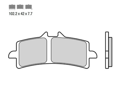 Brembo Колодки тормозные передние 07BB3796 (1 суппорт)