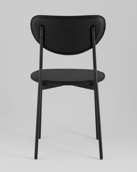 Стул обеденный Minnie чёрная экокожа, ножки черная сталь