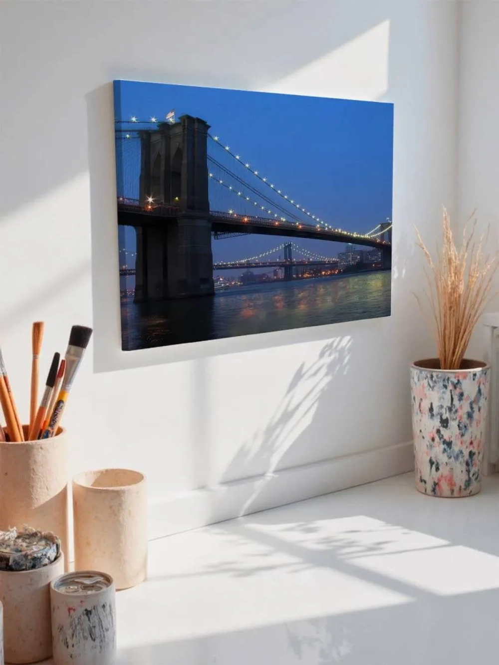 Картина на стену 40 X 50 Мост ночного города