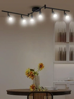 Люстра потолочная трековый светильник на кухню потолочный, люстра черная для гостиной, GU10