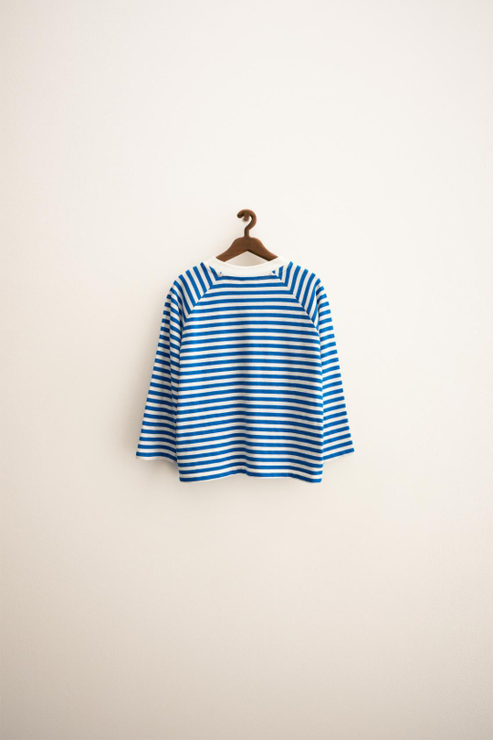 ZARA ZARA TIMELESS — ФУТБОЛКА В ПОЛОСКУ, СИНИЙ/БЕЛЫЙ