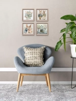 Картины на стену интерьерные на холсте 4 шт, 23*23 см