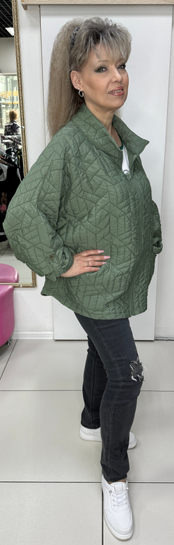 Куртка-жакет "зефирка" в оливковом цвете