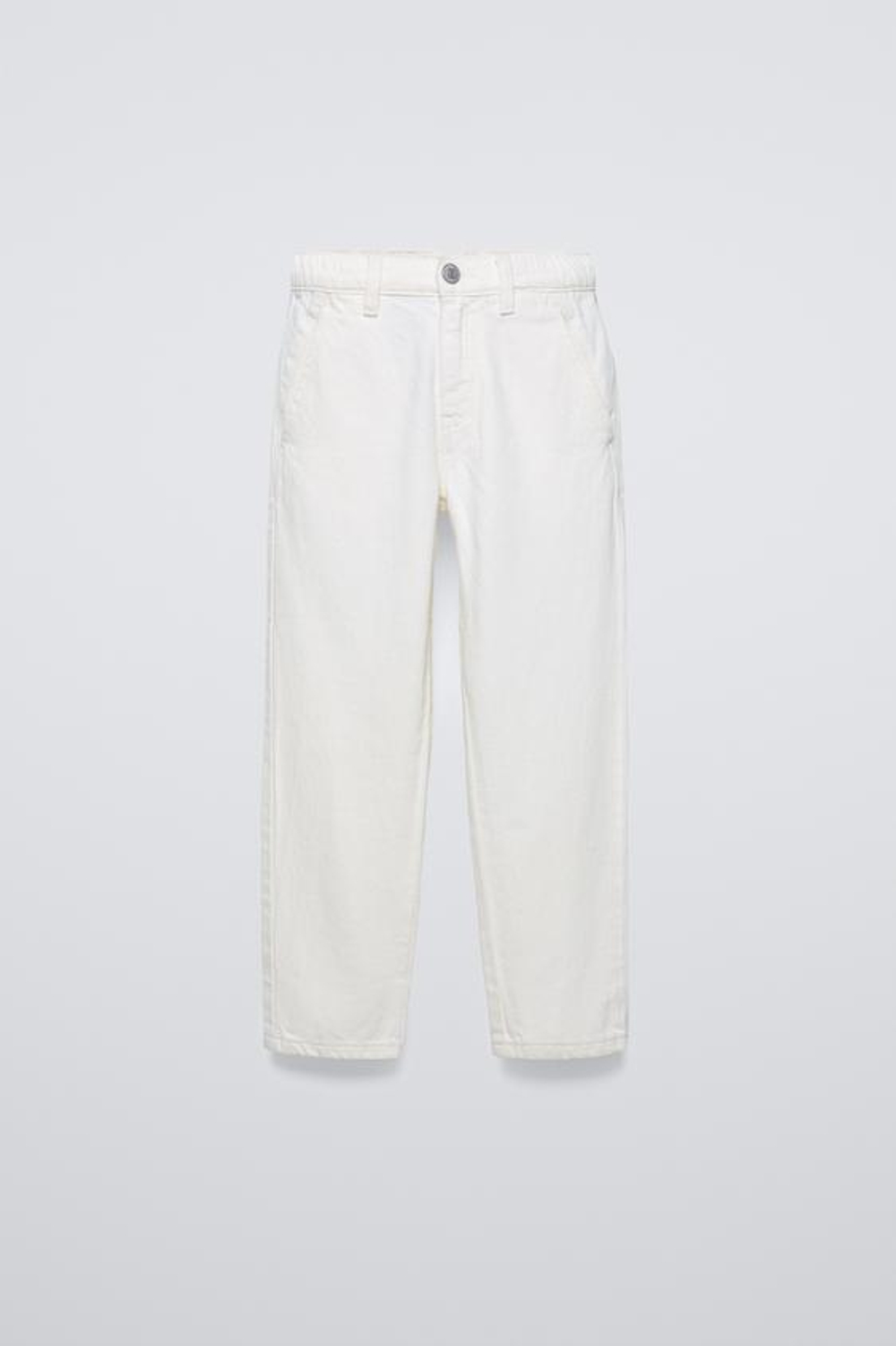 ZARA ДЖИНСЫ СВОБОДНОГО КРОЯ, ЭКРЮ