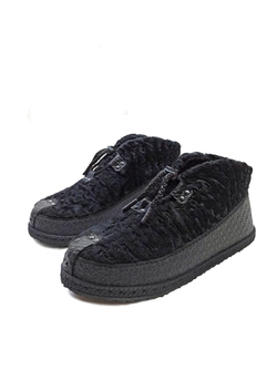 Ботинки из натурального каракуля "Black Рepper"