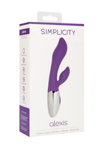 Фиолетовый вибратор Alexis с 10 режимами вибрации - 20 см. (Цвет: фиолетовый)