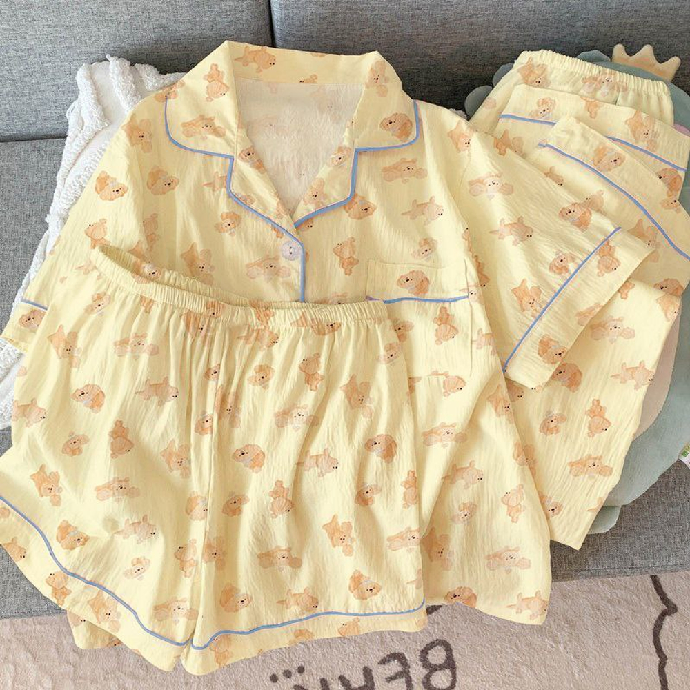 Женский домашний костюм-пижама 3в1