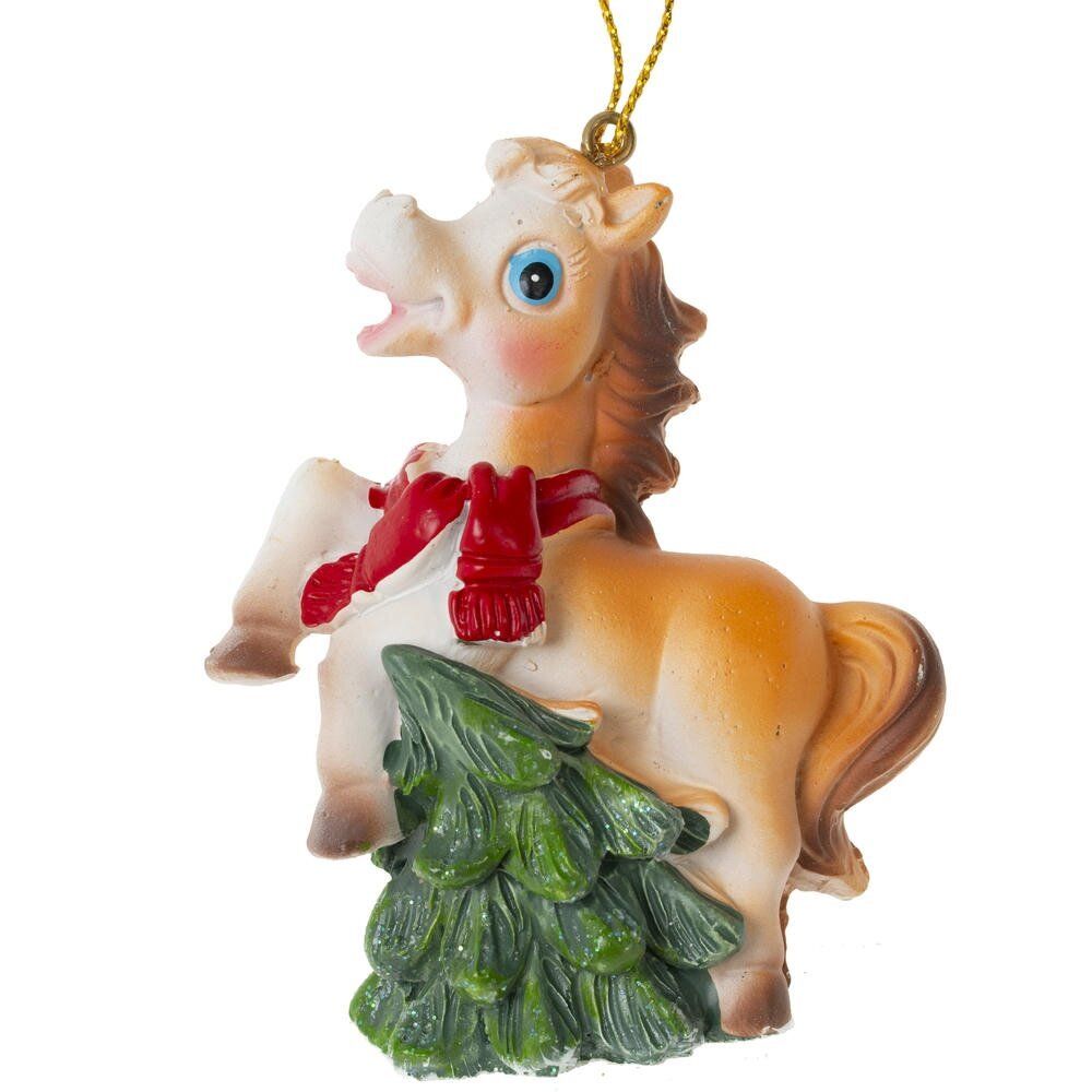 GAEM Фигурка декоративная подвесная "Лошадка", L6 W3 H8 см, 6в.