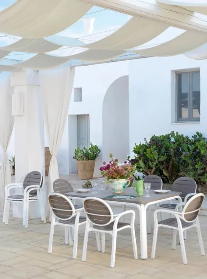 Стул пластиковый Palma, белый, тортора