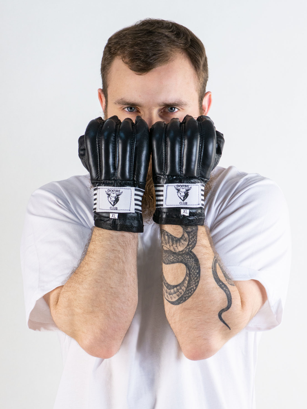 Шингарты OXXFIRE, эластичный манжет на липучке, кожа, черные