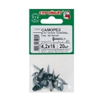 Саморезы для тонк. пластин 4,2x16 (темно зеленый/белый цинк 20 шт) 232840