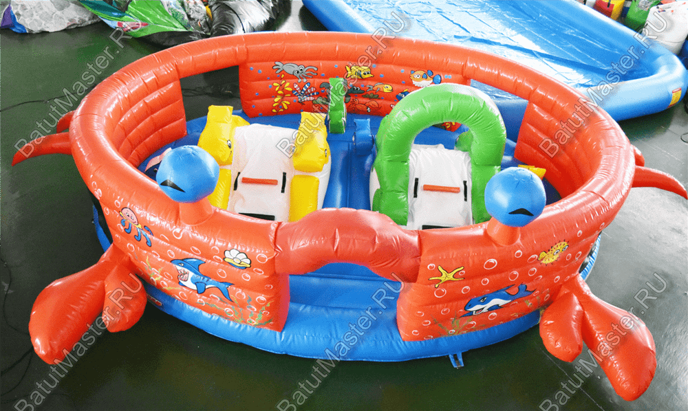 Коммерческий надувной батут "Крабик"