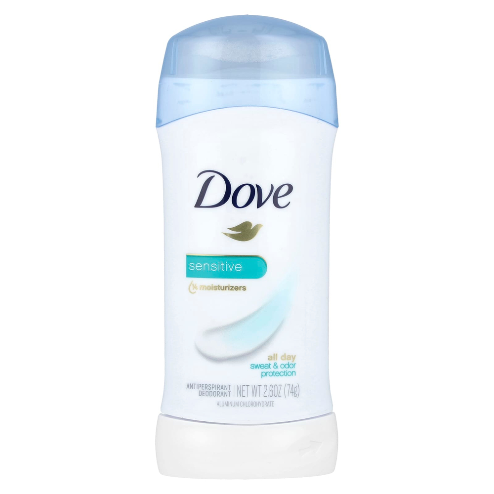 Dove, Дезодорант-антиперспирант, для чувствительной кожи, 74 г (2,6 унции)