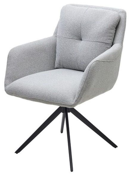 Стул MEADOW 360 град. поворот. Серый Lake-450, ткань / черный каркас / Товарный знак DISAUR