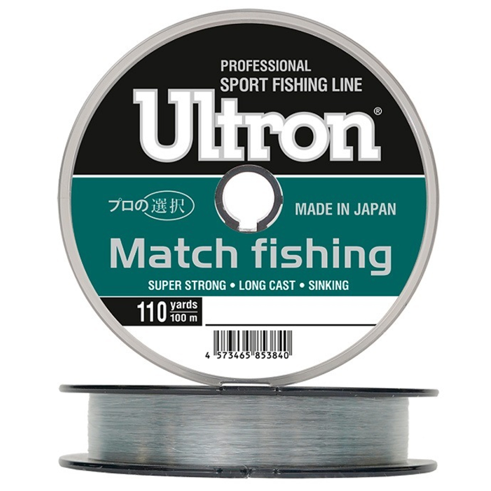 Леска ULTRON Match Fishing 0,219 мм., 5,5 кг, 100 м, светло-голубая