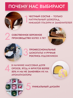 Конфеты шоколадные коробка набор подарочный "С 8 Марта"