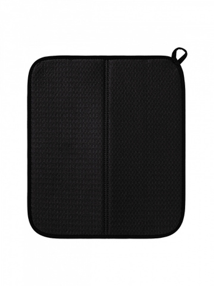 Коврик для сушки посуды DeNASTIA складной 38x44, микрофибра, черный