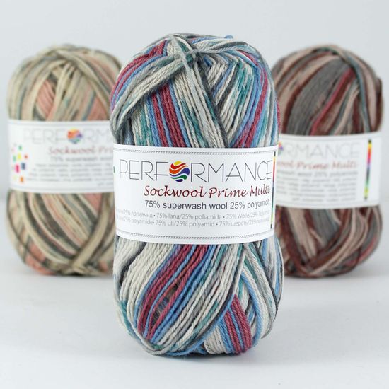 Пряжа Sock Wool Prime Multi 4-ply PERFORMANCE (75% шерсть супервош, 25% полиамид)