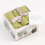 Набор махровых полотенец «Здесь живет счастье» 30×30 см - 3 шт.