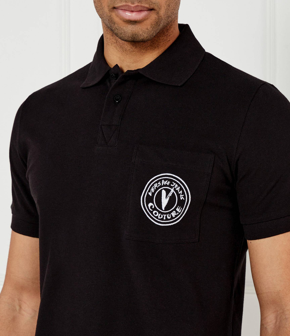 Поло Versace Jeans Couture - черный(78GAGT01CJ01T)