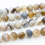 Агат, диаметр 8,2-8,3 мм, цена за 22-23 шт (1/2 нити)