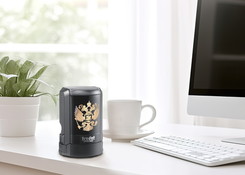 Trodat 4642 c Гербом РФ автоматическая оснастка диаметр 42мм