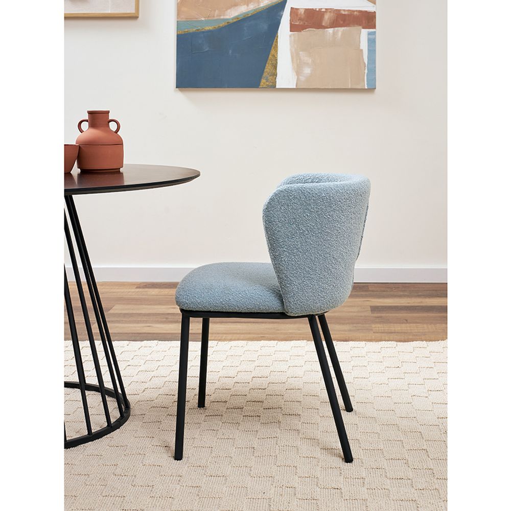 Стул Foggy, букле, голубая пудра