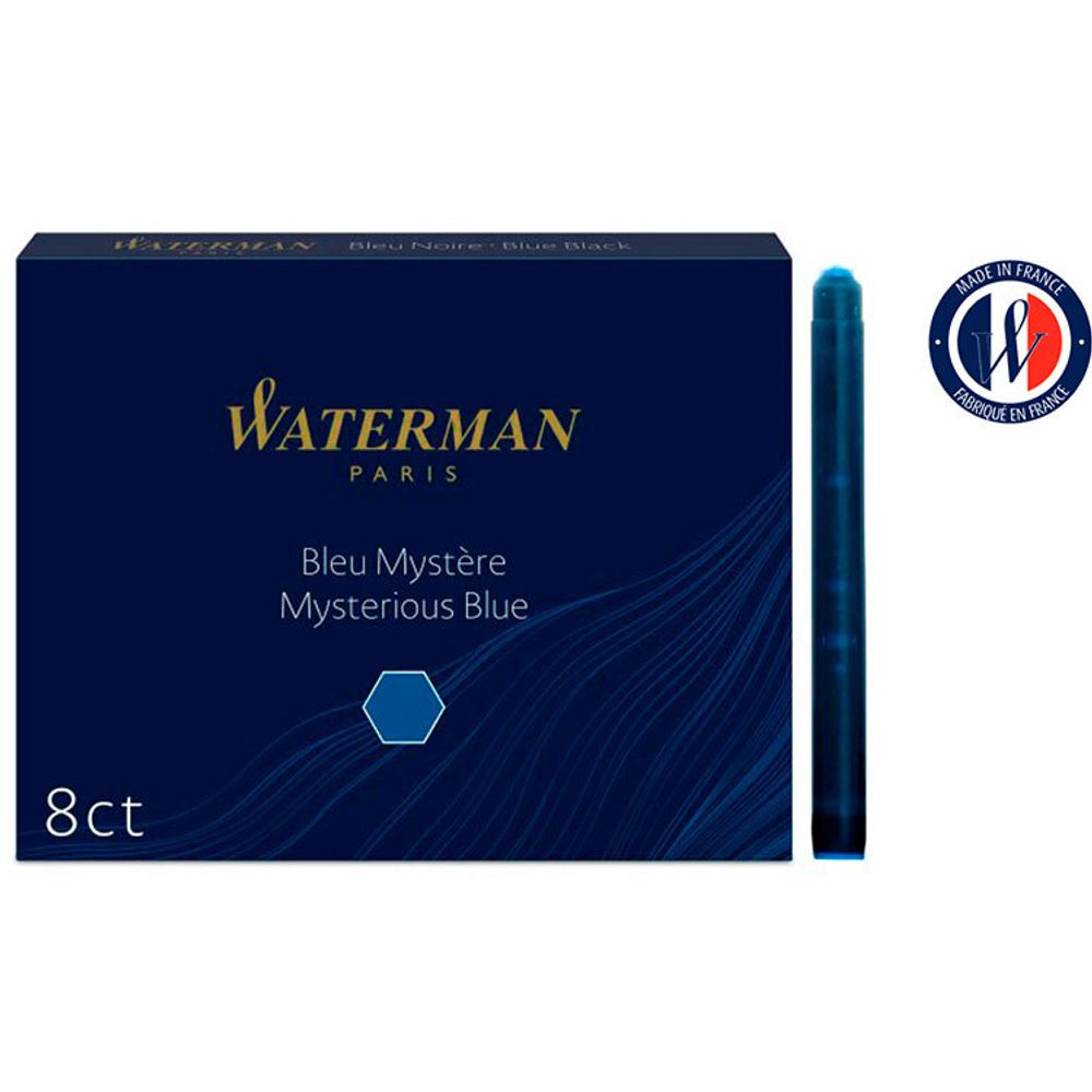 Картридж Waterman Standard Mysterious Blue темно-синие 8 шт (S0110910)