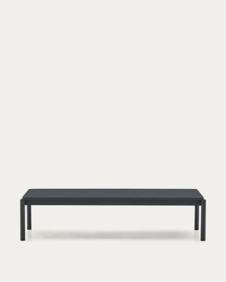 Журнальный столик Sorells из серого алюминия 63 x 149 см