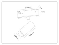 Ambrella Трековый акцентный светильник 3CCT 3000K-6000K 12W 24° Track System GL2305