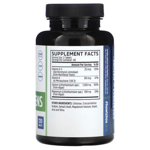 Zhou Nutrition, кальций и зелень, 120 таблеток
