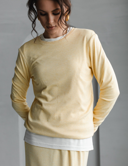 Лонгслив лимонный