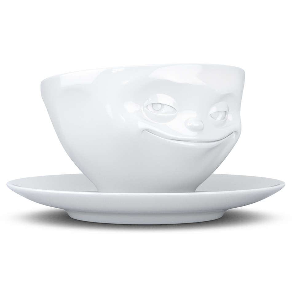 Чайная пара tassen grinning, 200 мл, белая