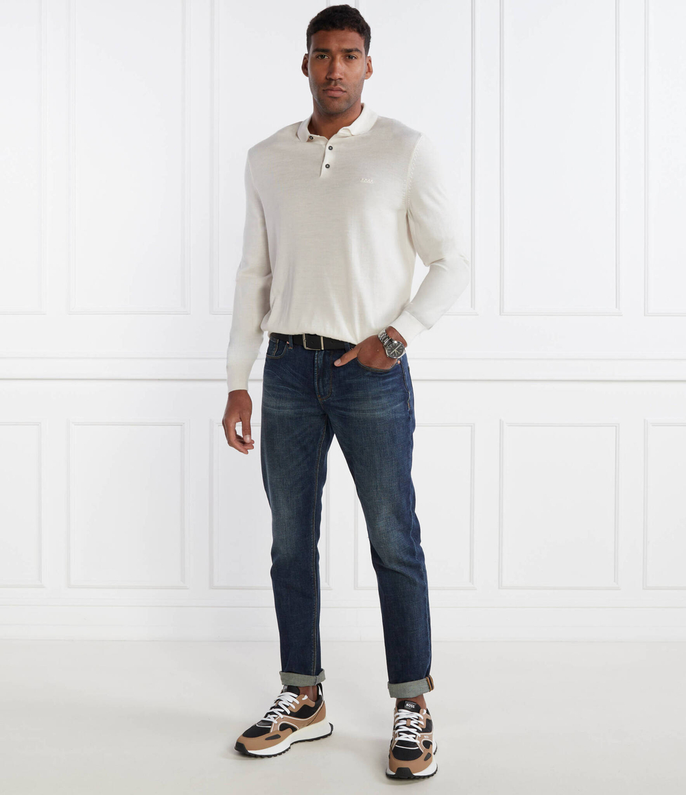 Хлопковое поло bono BOSS BLACK - экрю(50476357)