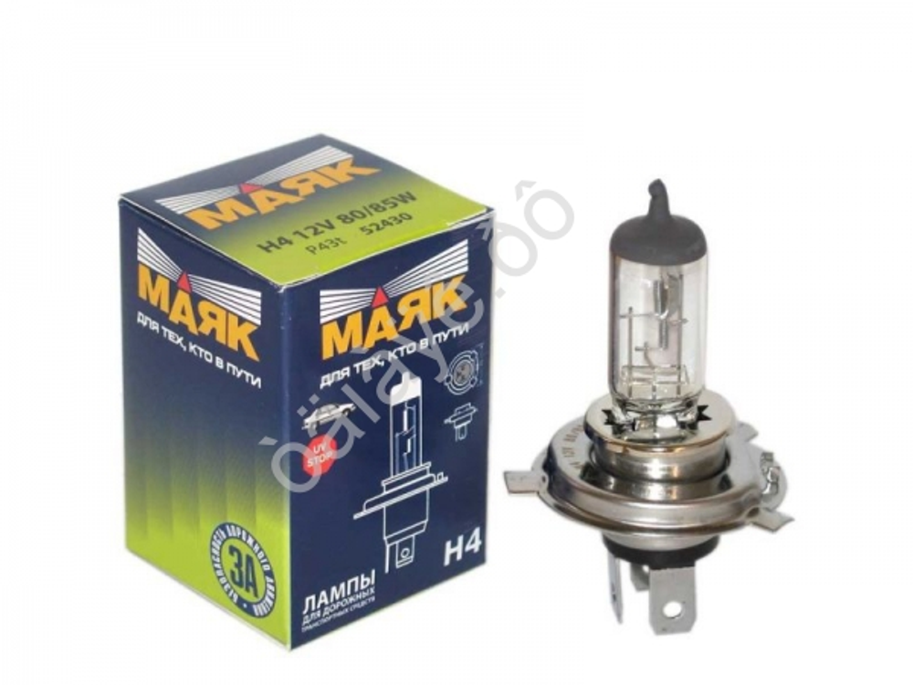 Автолампа H4 12V 80/85W P43t Маяк Standard #52430