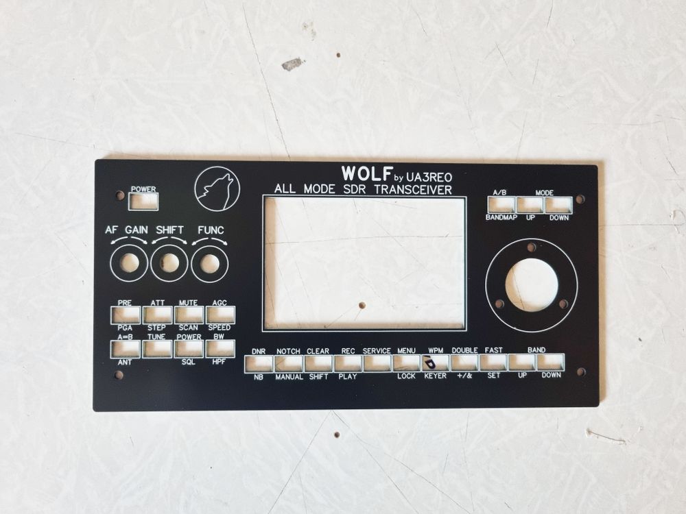 Лицевая панель трансивера WOLF (для дисплея 3.5 дюйма)