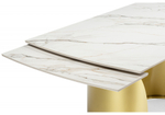 Керамический стол Woodville Готланд 160(220)x90 бежевый (fnz9206037), золото