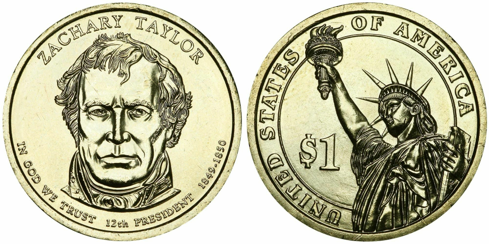 США 1 доллар 2009 Президент 12 - Закари Тейлор (1849-1850)