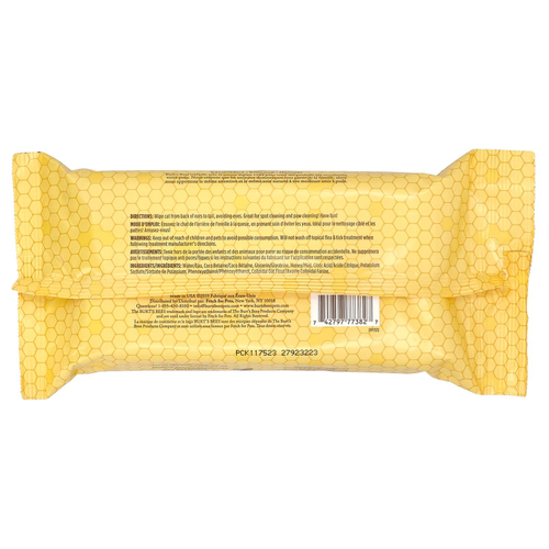 Burt's Bees, салфетки для уменьшения перхоти, с коллоидной овсяной мукой, для кошек, 50 шт.