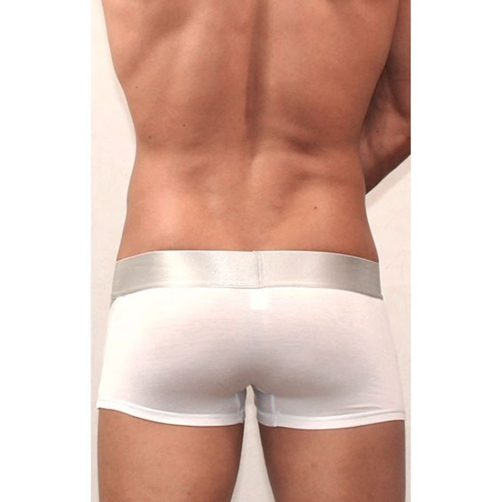 Мужские трусы боксеры белые Calvin Klein Boxer Steel White Grey