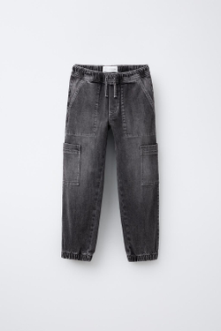 ZARA ДЖИНСЫ-ДЖОГГЕРЫ С КАРМАНАМИ, МЯГКИЙ СЕРЫЙ
