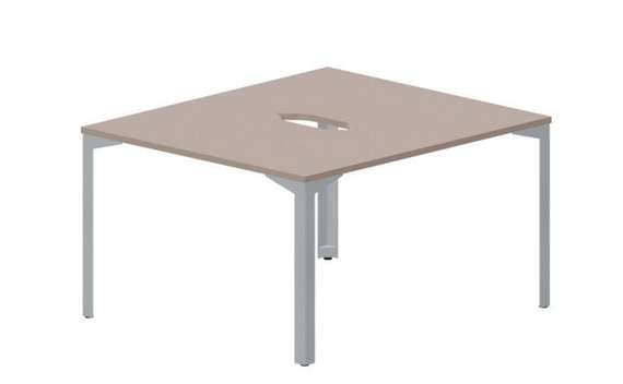 Составной стол на 2 рабочих места 118х136,6х75см (2 эргономичных выреза)