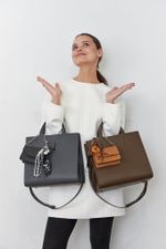 ШОППЕР КВАДРАТНЫЙ ГРАФИТ